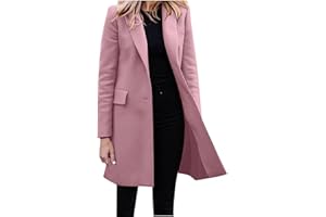 cooki Fall Jackets for Women 2023 Wool Trench Coats for Women Winter Fall Fashion Notch Collar Pea Coats Long Jackets Coats