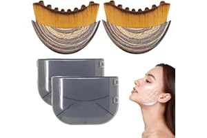 GENERIC 2PCS Aeki Lymphatic Contour Face Brush,Eteross Brush,Lifting and Firming,Soft Bristle Contour Massage Tool to Relieve Fatigue, Ergonomic Design for All Skin Types