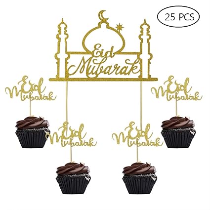 Mubarak Cake Topper Ramadan Kareem Party Decorations Islamic