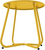 Grand Patio Yellow Outdoor Round Side Table - Lightweight & Adjustable view 8