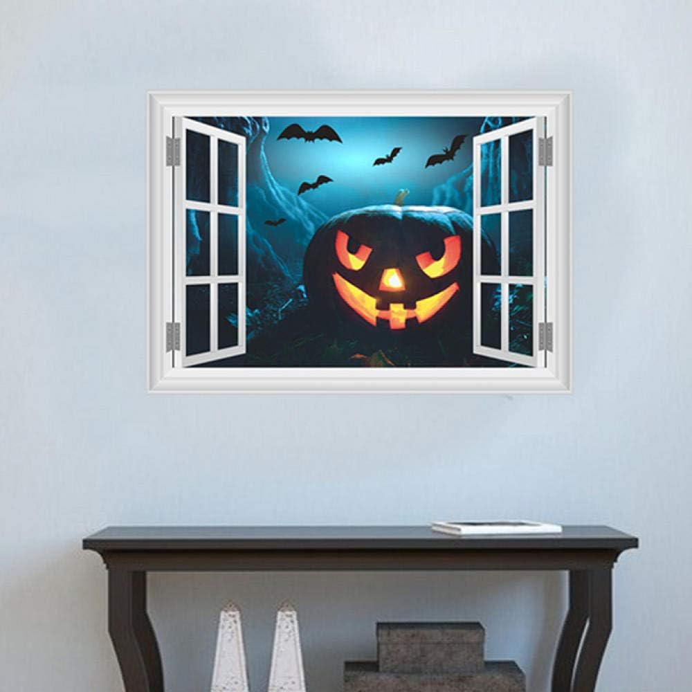 Wandaufkleber Kürbis Laterne Fledermäuse Wandtattoos Halloween