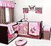 Butterflies pink/chocolate 10 pc Crib Set