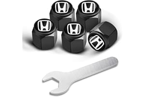 AUTSOP Tire Valve Stem Caps for Honda Civic FIT Odyssey Accord CR-V HR-V Accessories,5 Pack Copper Tire Valve Caps with Leakproof Rubber O-Rings