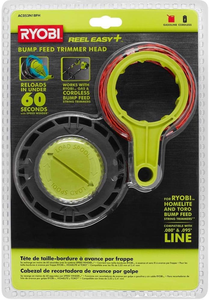 Amazon Com Ryobi Ac053n1bfh Reel Easy Bump Feed String Head With Speed Winder Garden Outdoor