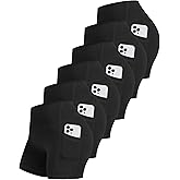 CHRLEISURE 6 Packs Womens Biker Shorts with Pocket, 5 Inch High Waisted Tummy Control Spandex Yoga Workout Shorts