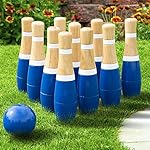 Hey! Play! Wooden Lawn Bowling Set, 8"