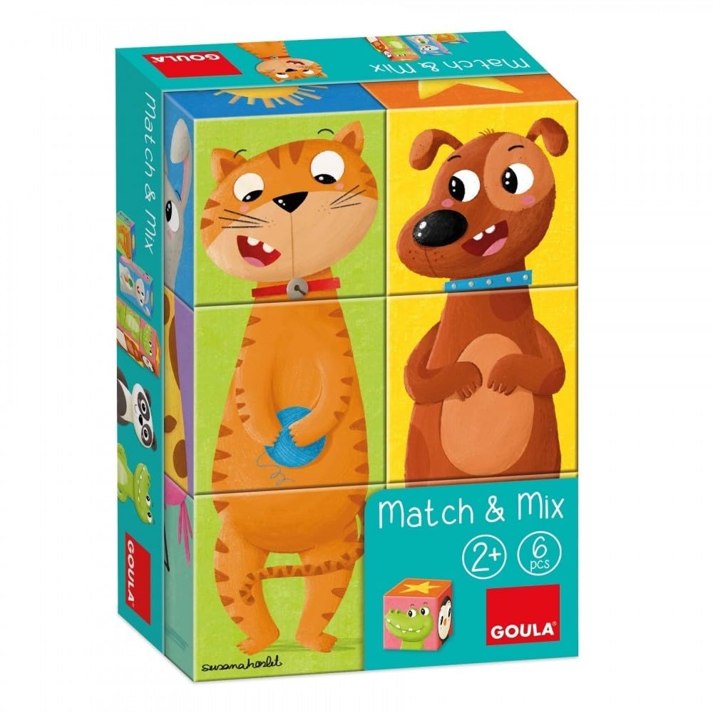Goula - Match & Mix Stackable Cube Puzzle from 2 years old