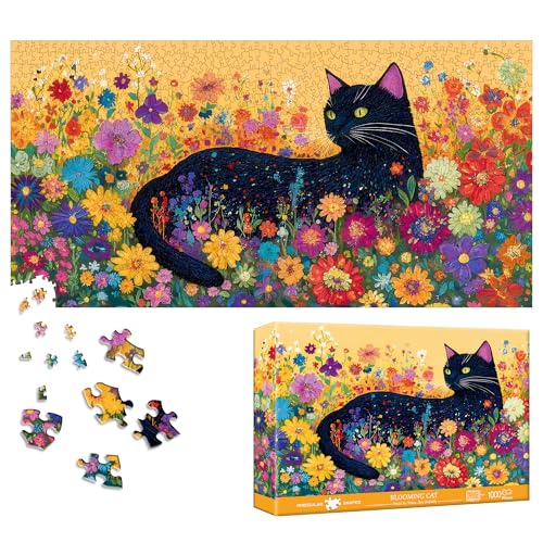 Puzzles 1000-blooming Cat