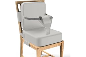 TIOPSUUO Toddler Booster Seat for Dining Table,Booster Seat for Kitchen Chair with Extended Straps,2PCS Portable with Safety Buckles,Suitable for Kids Aged 3-12 in Restaurants