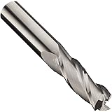 Niagara Cutter N85956 Carbide Square Nose End Mill, Inch, Uncoated (Bright) Finish, Roughing and Finishing Cut, 30 Degree Helix, 3 Flutes, 4" Overall Length, 1.000" Cutting Diameter, 1.000" Shank Diameter