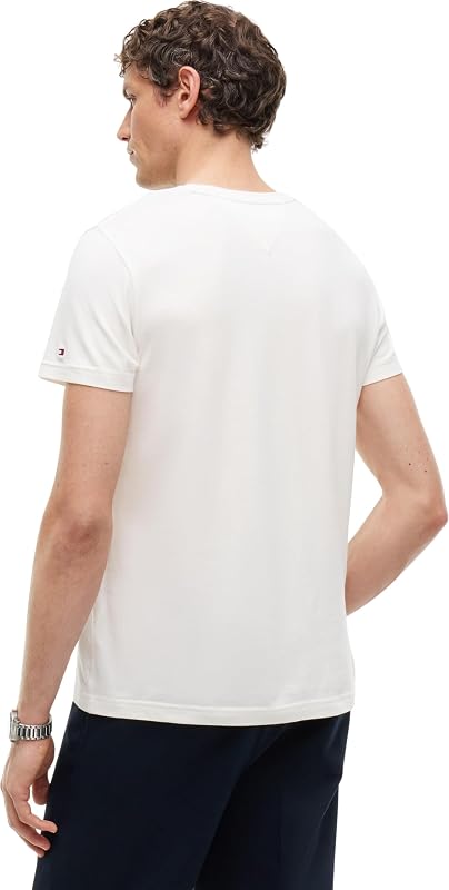 T-shirt masculina slim fit de manga curta, marfim (pétala de marfim), L — foto 2 de 5