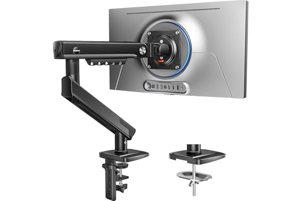 HUANUO FlowLift™ Pro Monitor Arm for 13–32" Screens, MechaSpring™ Monitor Mount, Fully-Adjustable Monitor Stand with Tilt/Swi
