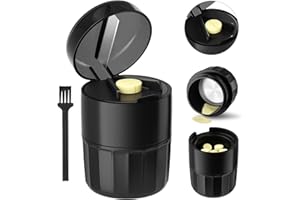 3-in-1 Pill Crusher, Pills Cutter with Storage Box，Pills Grinder with Stainless Steel Grinding Pestle, Fine Powder, Pill Crus