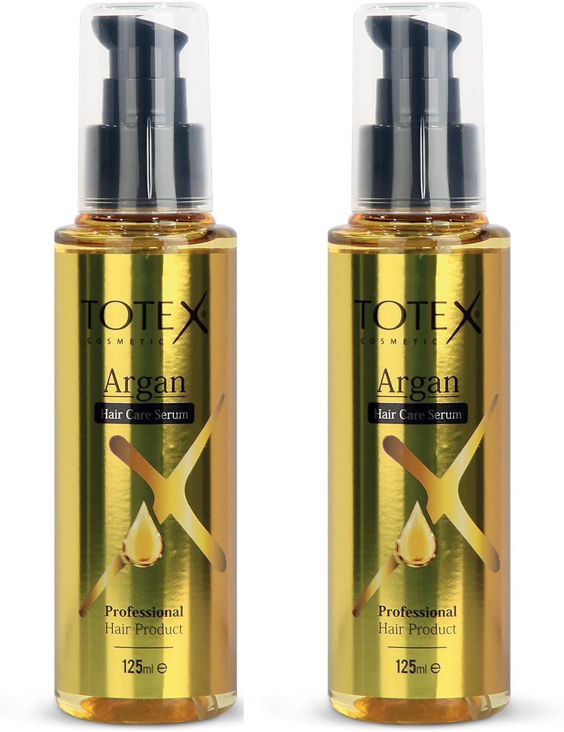 Argan Hair Serum Oil 2x125ml | Hair Growth & Repair Treatment | Straightening & Anti-Frizz Shine Oil | Deep Nourishment for Damaged, Dry & Split Ends | Silky Smooth Lightweight Formula