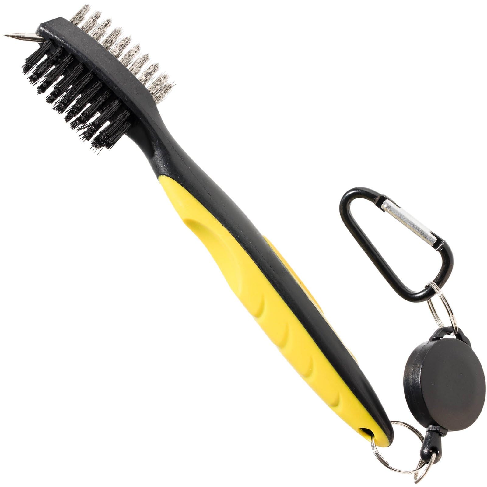 YoiYee Dual Sided Golf Club Cleaning Brush - Premium Golf Equipment Cleaning Tool Accessory-Yellow