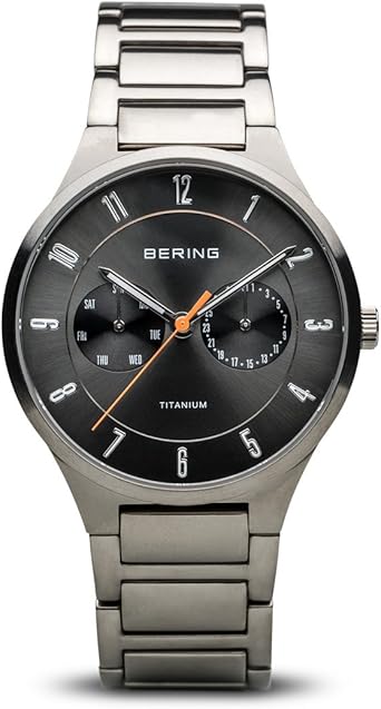 BERING Reloj Analógico para Hombre de Cuarzo con Correa en Titanio 11539-779