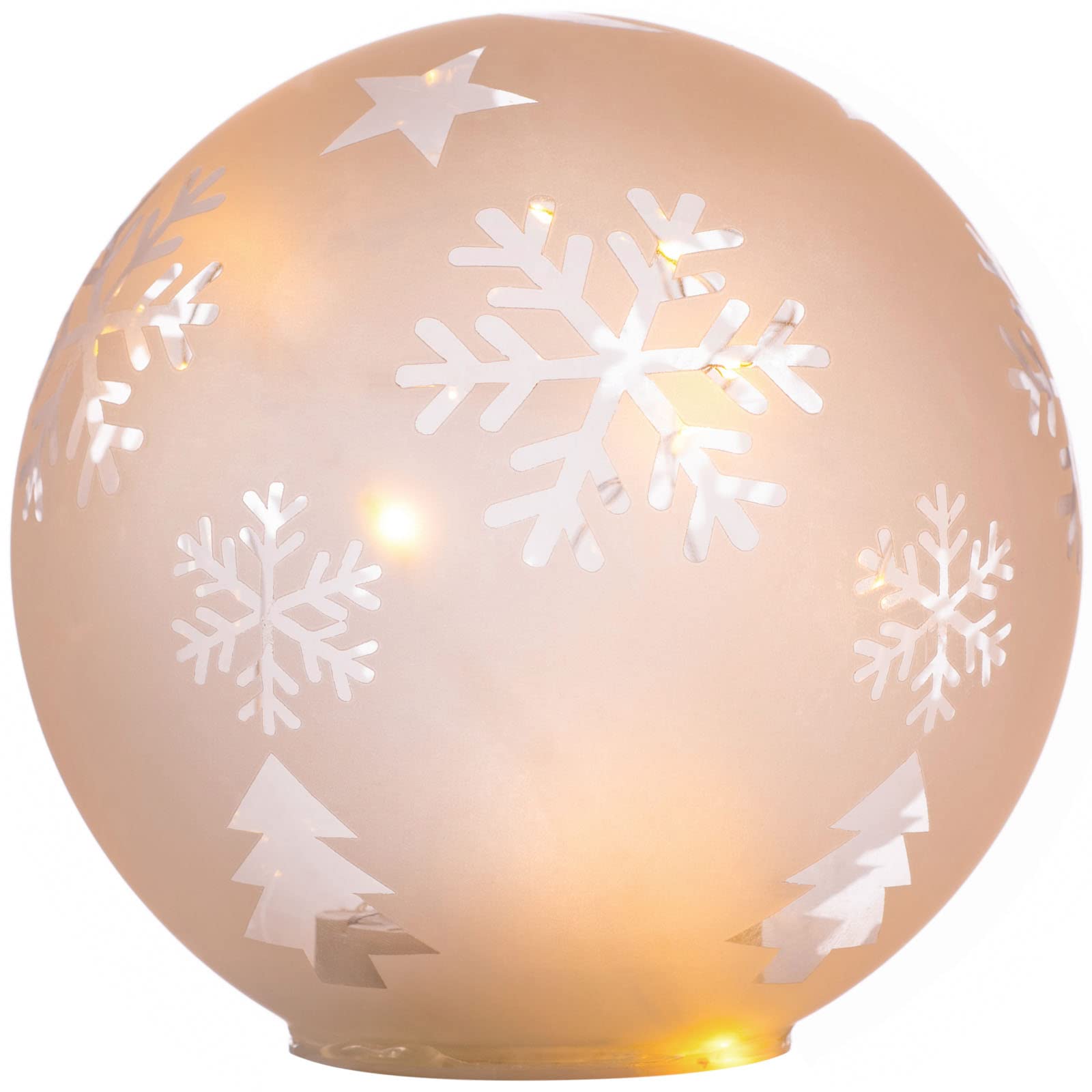 Frosted Glass Christmas Table Lamp