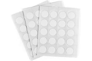 FD FURNDIY Furndiy 19/32" - 15mm 60 Pcs White Self-Adhesive Screw Cover Caps - Screw Hiding - Screw Hole Cover Caps - Nail Cover - Screw Hole Stickers - Based in USA