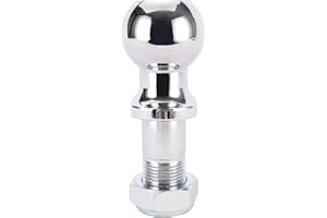 Angcosy Superior 2-Inch Pintle Hitch Ball, 7,000 lbs Capacity, 1-1/4-Inch Sturdy Shank Diameter