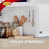 Command Small Stainless Steel Hooks 4 Hooks 5 Adhesive Strips Damage Free view 5