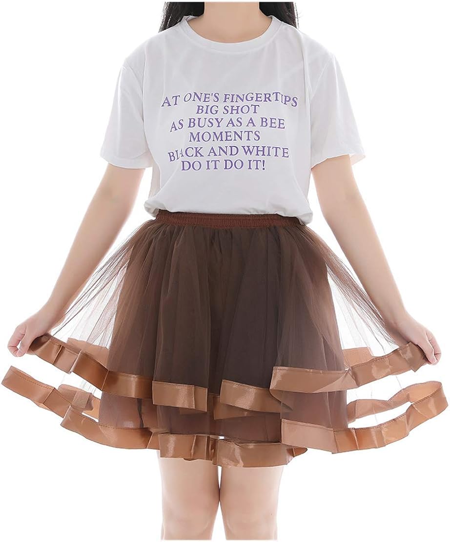 Falda De Tul Corta Para Mujer - Estilo Retro, Para Bailar, Carnaval, Disfraces, Tutú, Color Sólido