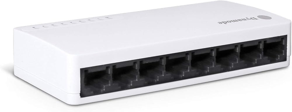 Dynamode SW80010-D 8 Port Fast Ethernet 10/100Mbps Network Switch Plug Play