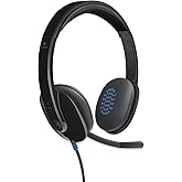 Logitech H540 Computer HD Headset, Over-The-Head, Black (981-000510)