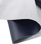 A-Express Grained Faux Leather Fabric Navy Blue 0.8mm 140cm Wide Half Metre view 4