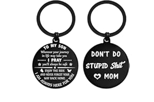 ENGZHI Son Christmas Keychain, Son Gifts for Teen Boys Stocking Stuffers 2025, Men's Birthday Fathers Day Valentines Present