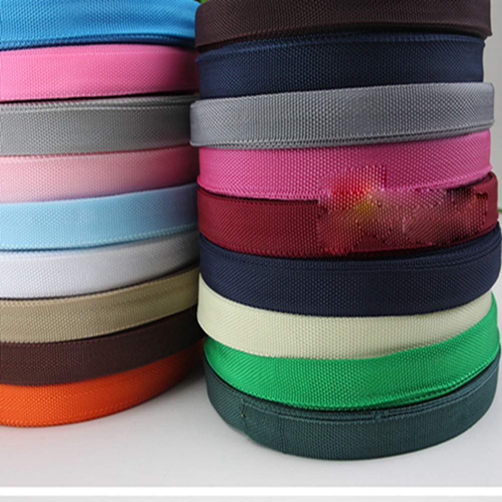 Egurs 50 Metres 25 mm Polypropylene Colourful Nylon Strap for Bags Sewing Red Wine