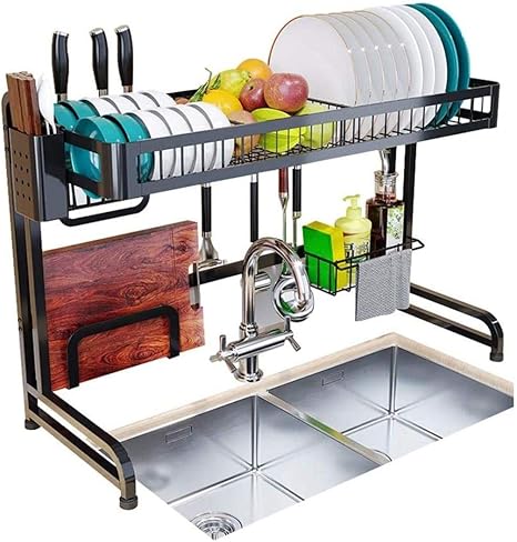 Acero Inoxidable Estante para Platos Mesa De La Cocina Estante para