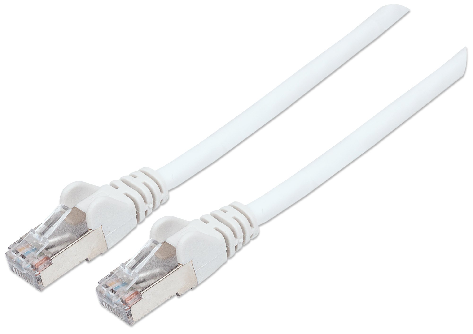 Intellinet Network Patch Cable, Cat7 Cable/Cat6A Plugs, 1.5m, White, Copper, S/FTP, LSOH / LSZH, PVC, RJ45, Gold Plated Contacts, Snagless, Booted, Polybag — image 1