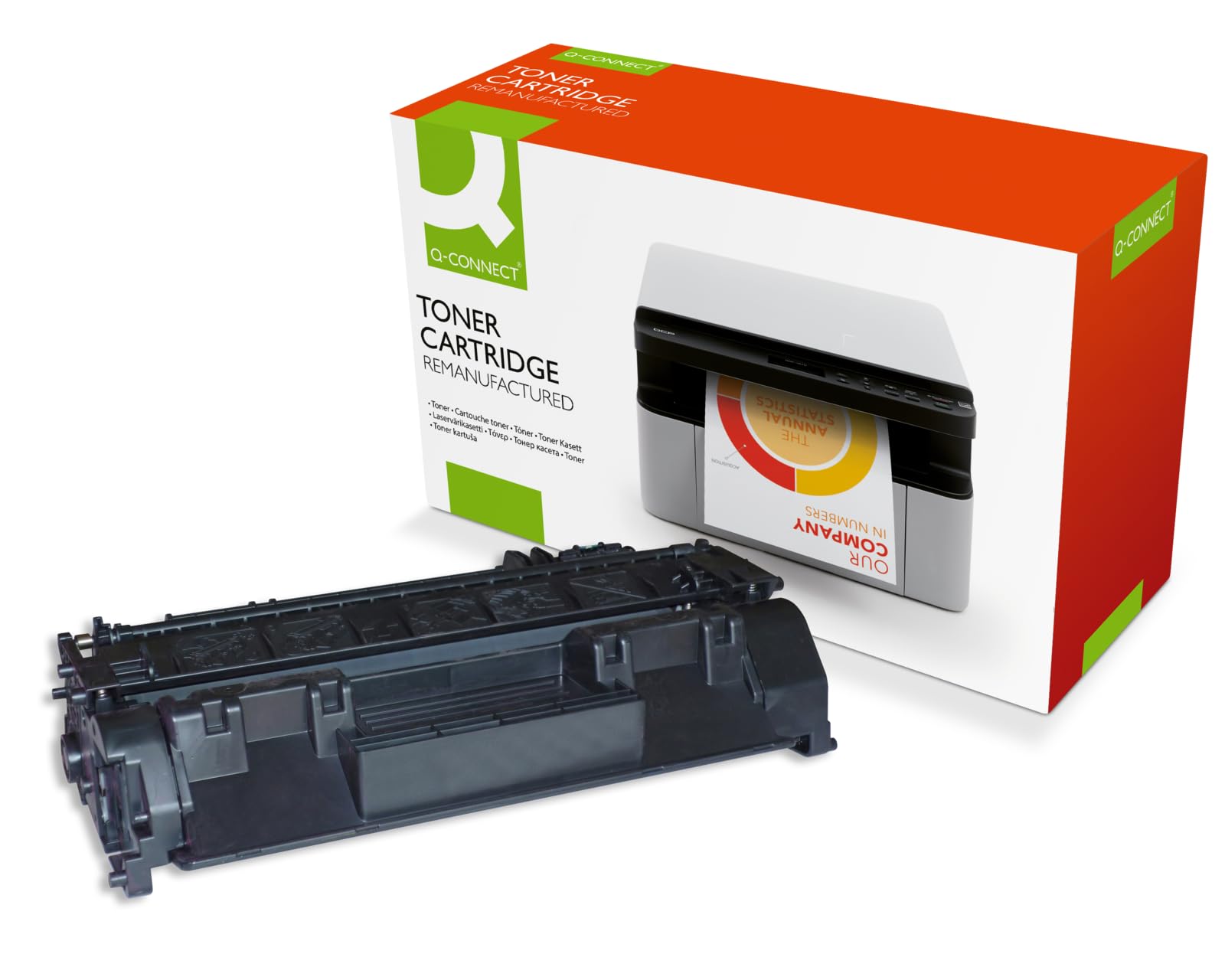 Q-Connect Compatible Toner for HP CF280A Toner Cartridge, Black