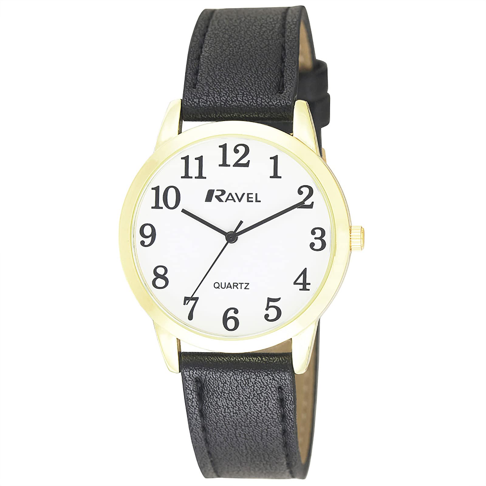 Ravel - Unisex Modern Minimal Everyday Quartz Watch (36mm case) - R0132.02.1 - Black/Gold Tone Tone — image 1