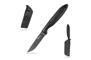 SDOKEDC Knives DC53 Steel Tactical Fixed Blade Knife with kydex sheath for Men EDC Outdoor Camping Survival Hunting (Black G10 handle)
