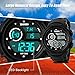 Men's Digital Sports Watch, Aposon Boys Military Electronic Waterproof Watches Outdoor Cool Army Casual Wrist Watch Athletic Running Alarm Stopwatch with Silicone Rubber Band - Black