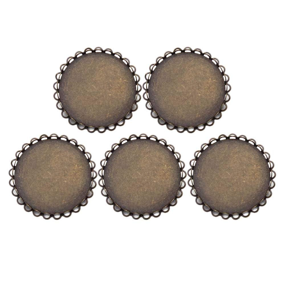 EXCEART 5pcs Brooch Bottom Durable Lapel Pin Base for Jewelry Crafts Simple Design for DIY Accessories Present for Women and Girls