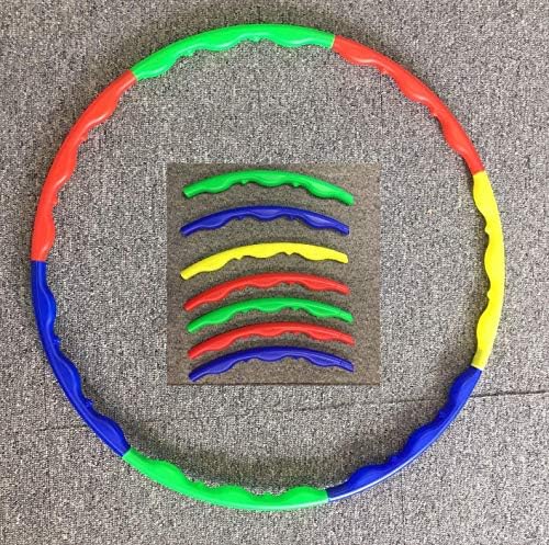 Trading Innovation Kids Collapsible Adjustable Colorful Hula Hoop Indoor Outdoor Fitness Gymnastic