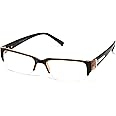 Newbee Fashion - "Aliz" Unisex Clear Lens Sleek Half Frame Slim Temple Fashion Glasses