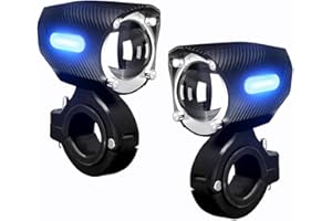 KXGTY Motorcycle Auxiliary Lights Blue/White/Amber Strobe LED Driving Fog Lights Offroad Work Lights for Harley Davidson Honda Kawasaki Suzuki Yamaha,ATV UTV Jeep Car Trucke Car,Forklifts, Boat etc