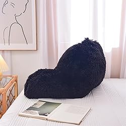 Holawakaka Medium Faux Fur Bed Rest Pillow with