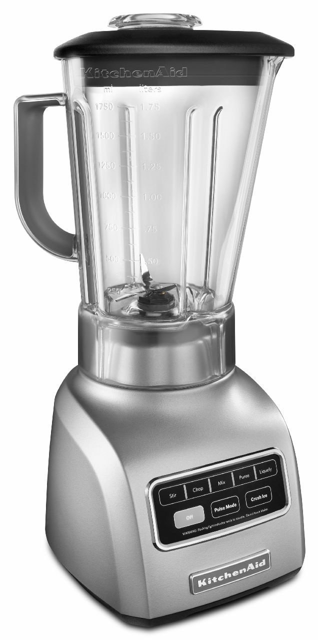 KitchenAid 5-Speed blender Rksb650cs 650 Series.9HP Shatter-Resistant Jar Silver (CERTIFIED REFURBISHED)
