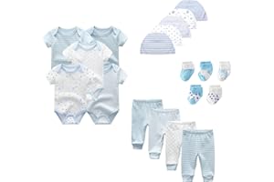 JELYLOVE Unisex Baby Boy Girl Layette Sets Bodysuits Pants And Accessories 19 Packs Comfort Infant Outfit New Born Essentials
