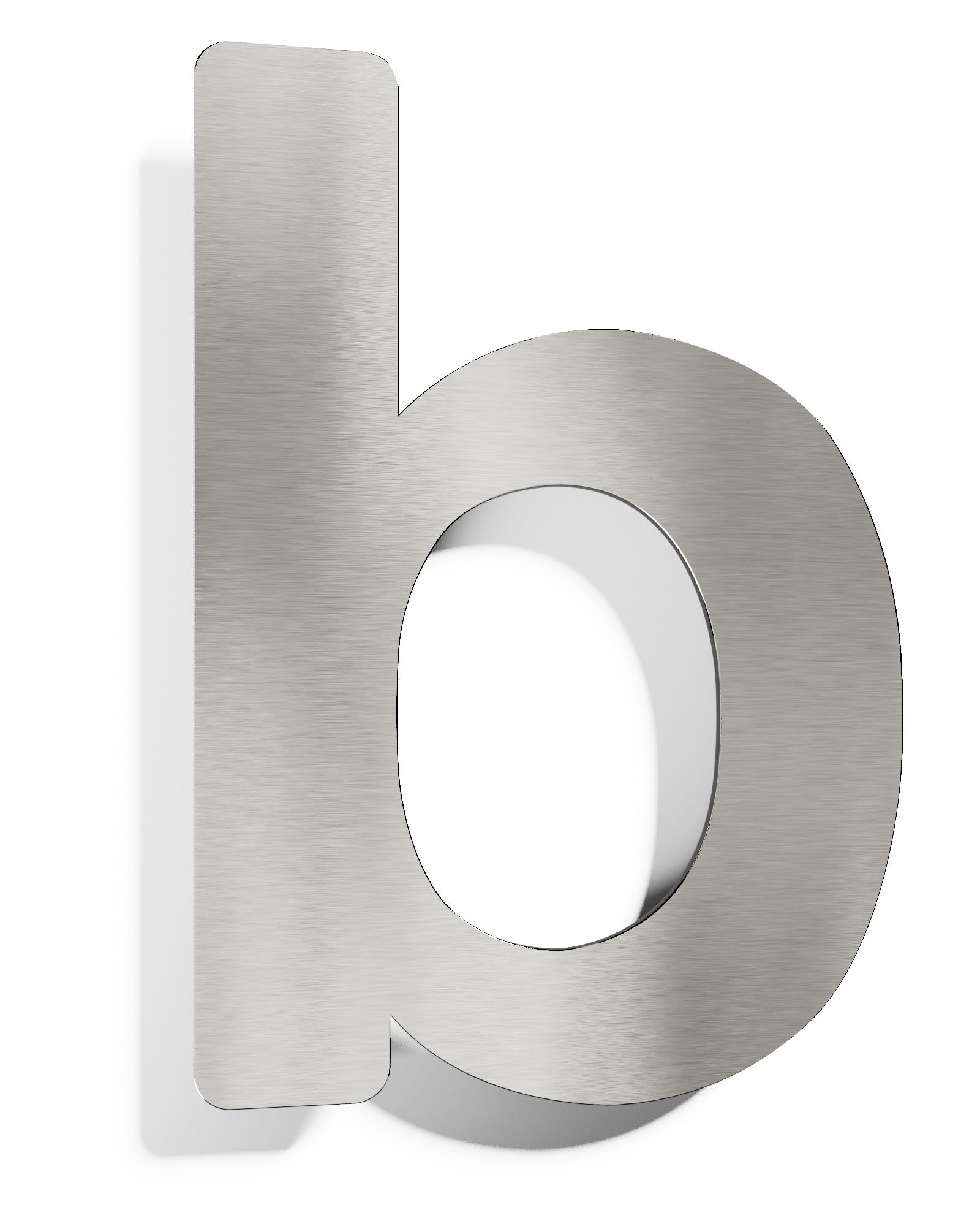 INOXSIGN Stainless Steel House Number – Rustproof & Weatherproof House Number Plaque – Modern & Brushed – Made in Germany – Stainless Steel - House number b