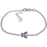 Galaxy Gold GG 14k White Gold Tanzanite Butterfly Bracelet