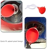 qiqiqiaqia 1 Set Fuel Transfer Funnel Universal Plastic Oil Funnel with 55cm view 5