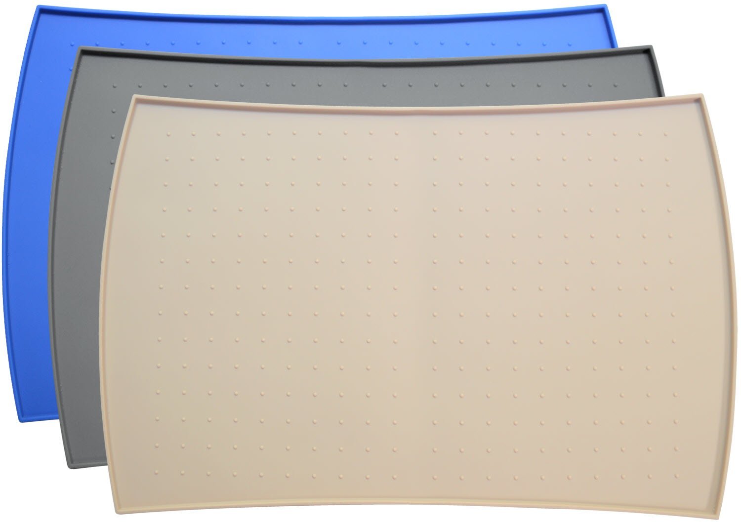 PetFusion Waterproof Pet Food Mat Non Slip Silicone Mat for Dogs and Cats Water and Food Bowls - Beige - XL (86 x 58cm)
