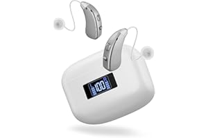 YKVLIQS Hearing Aids (Not Amplifier) with Sound Navigator, OTC Hearing Aid for Seniors with Noise Reduction (RIC), Discreet and Rechargeable Hearing Aids 96 Hrs Backup Power
