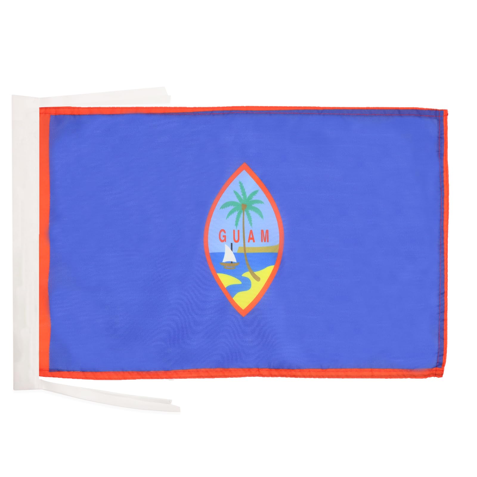 AZ FLAG - Guam Flag - 18'' x 12'' - 100% Polyester Guamanian Small Banner with Two Cords - Fade Resistant - Vivid Colors - 18x12 in - 45x30 Cm — image 1