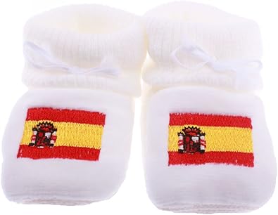 Happy Baby Chaussons Bebe Brodes Drapeau Espagne Blanc 0 3mois Blanc Amazon Fr Chaussures Et Sacs